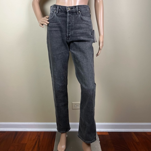 NEW GOLDSIGN HIGH-WAISTED STRAIGHT LEG JEANS - Picture 2 of 7